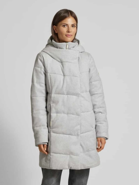 Zdjęcie produktu Płaszcz pikowany z kapturem model ‘Pavla’ Ragwear Jasnoszary melanż