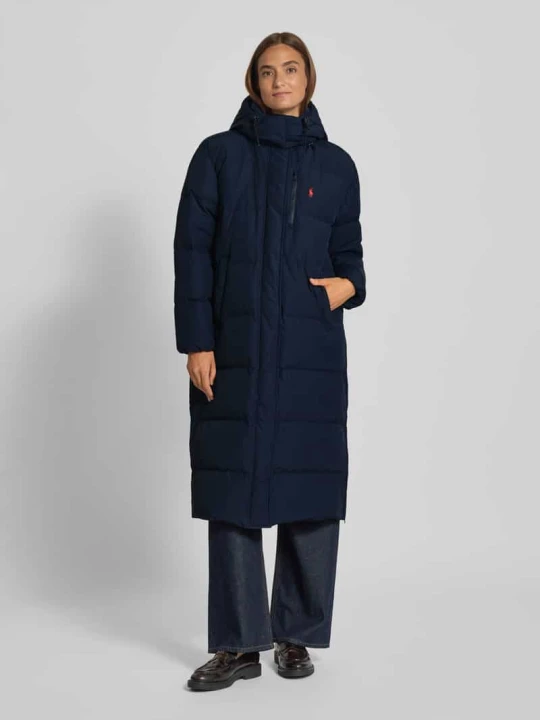 Zdjęcie produktu Płaszcz pikowany z kapturem Polo Ralph Lauren Granatowy