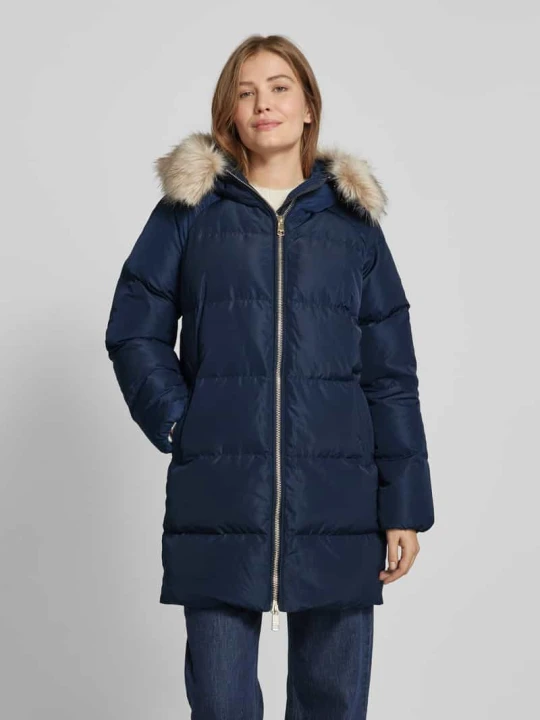 Zdjęcie produktu Płaszcz pikowany z kapturem Tommy Hilfiger Granatowy
