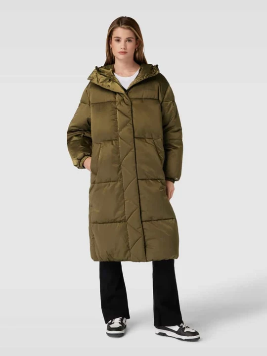 Zdjęcie produktu Płaszcz pikowany z kapturem Tommy Jeans Oliwkowy