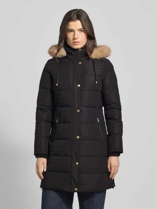 Zdjęcie produktu Płaszcz puchowy z kieszeniami zapinanymi na zamek błyskawiczny Lauren Ralph Lauren Czarny
