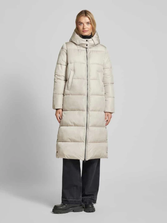 Zdjęcie produktu Płaszcz pikowany z odpinanym kapturem model ‘COLETTE’ Save The Duck Piaskowy