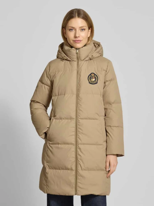 Zdjęcie produktu Płaszcz pikowany z wyhaftowanym logo Lauren Ralph Lauren Beżowy