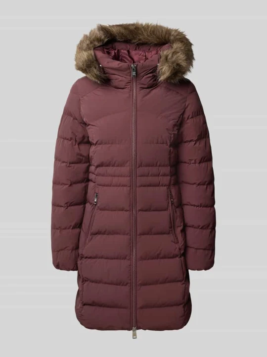 Zdjęcie produktu Płaszcz pikowany z zamkiem błyskawicznym dwustronnym Superdry Bordowy