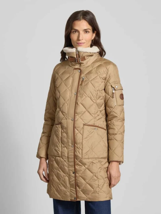 Zdjęcie produktu Płaszcz pikowany ze stójką i zamkiem błyskawicznym Lauren Ralph Lauren Beżowy