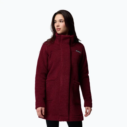 Zdjęcie produktu Płaszcz polarowy damski Columbia Panorama Long rich wine Bordowy