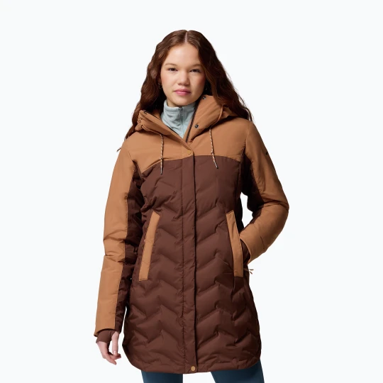 Zdjęcie produktu Płaszcz puchowy damski Columbia Mountain Croo III Mid Down tobacco/camel brown