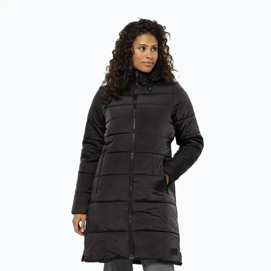 Zdjęcie produktu Płaszcz puchowy damski Jack Wolfskin Eisbach phantom Czarny