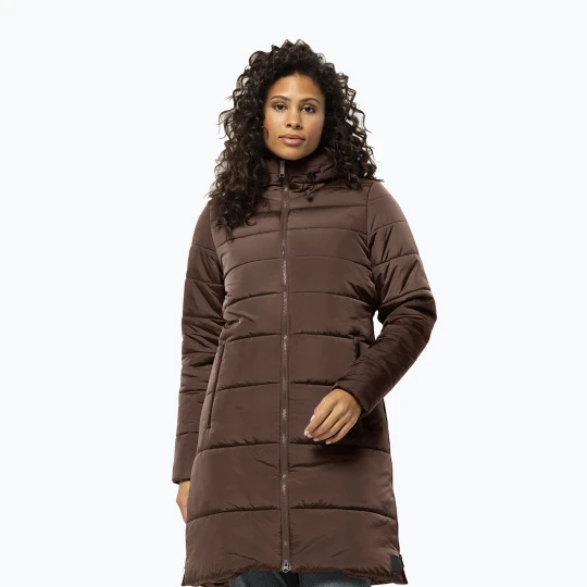 Zdjęcie produktu Płaszcz puchowy damski Jack Wolfskin Eisbach wild ginger Brązowy