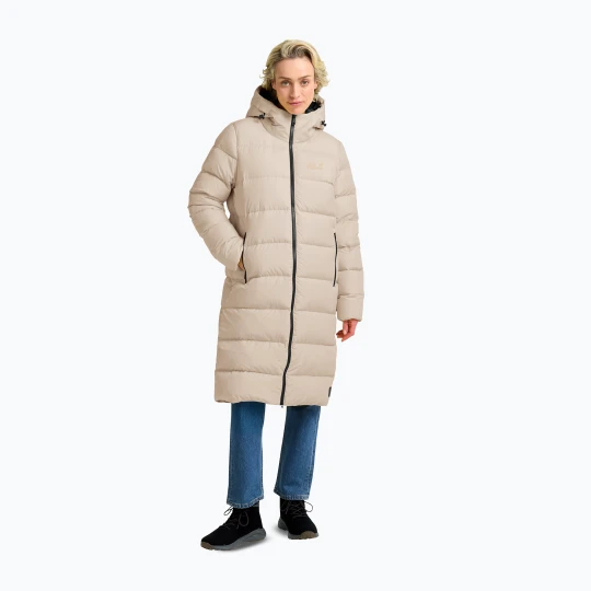 Zdjęcie produktu Płaszcz puchowy damski Jack Wolfskin Frozen Palace Coat oyster Beżowy
