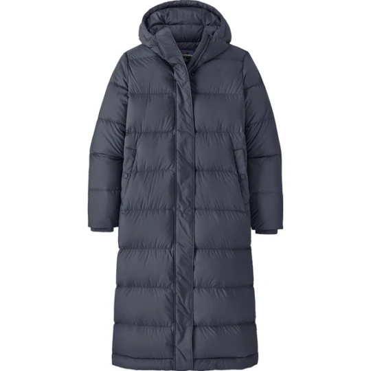 Zdjęcie produktu Płaszcz puchowy damski Silent Down Long Parka Patagonia Granatowy