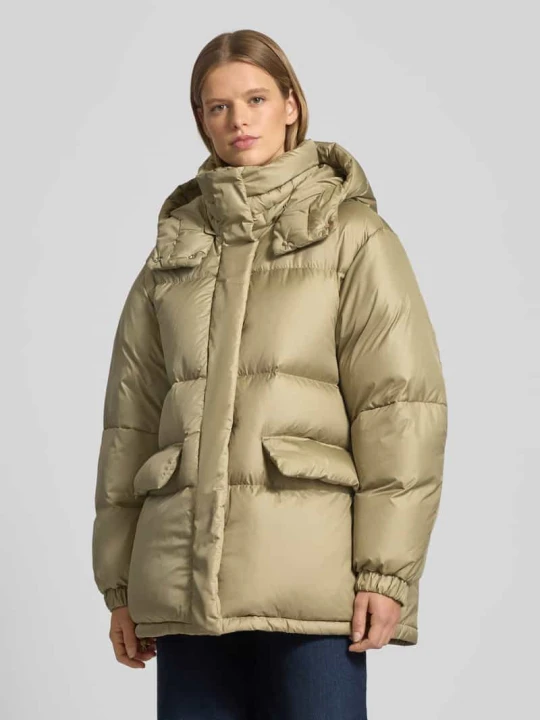 Zdjęcie produktu Kurtka puchowa o kroju oversized z odpinanym kapturem Marc O'Polo Trzcinowy