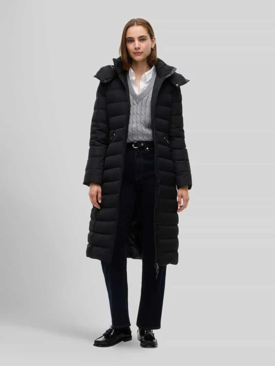 Zdjęcie produktu płaszcz puchowy o kroju slim fit ze ściągaczami przeciwdeszczowymi Tommy Hilfiger Czarny