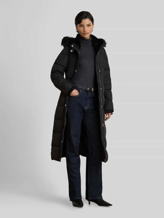 Zdjęcie produktu Płaszcz puchowy z odpinanym kapturem Lauren Ralph Lauren Czarny