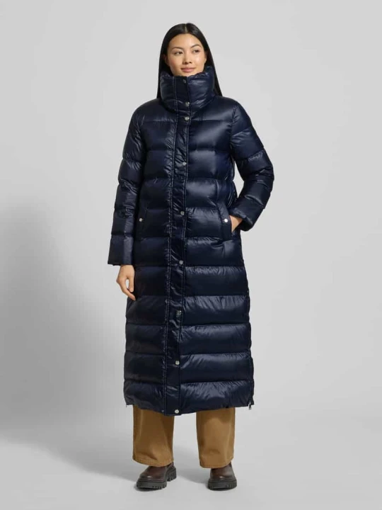 Zdjęcie produktu Płaszcz puchowy ze stójką i bocznymi zamkami błyskawicznymi Lauren Ralph Lauren Granatowy