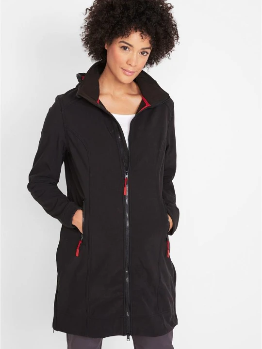 Zdjęcie produktu Płaszcz softshell, z materiału odpychającego wodę BonPrix czarny