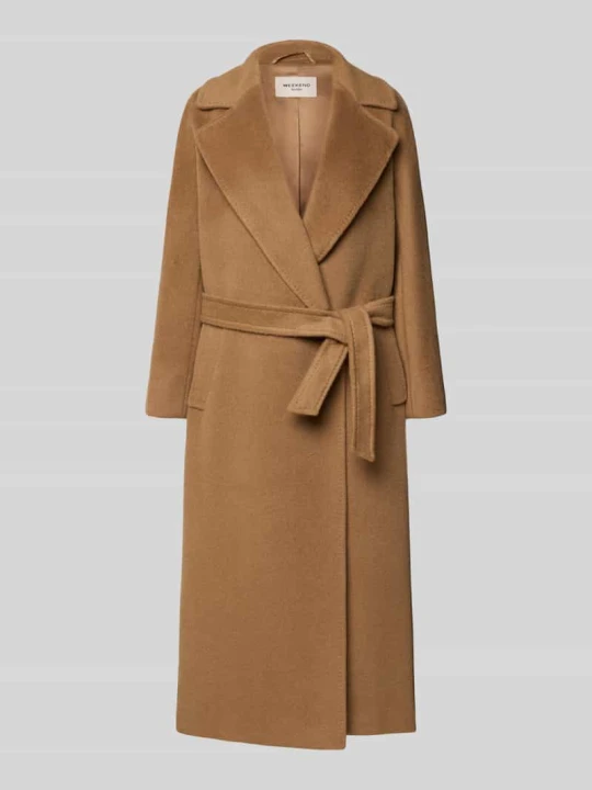 Zdjęcie produktu Płaszcz typu teddy z mieszanki wełny Weekend Max Mara Camel