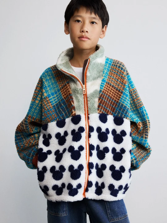Zdjęcie produktu Płaszcz w kratę Mickey™ Desigual zielony