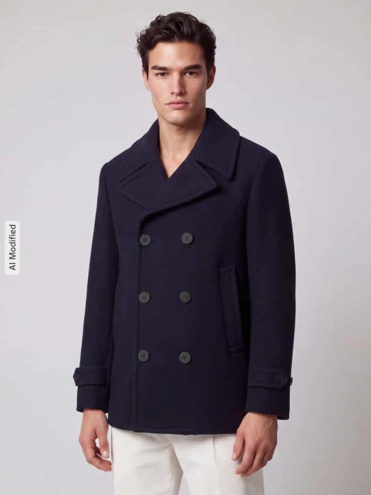 Zdjęcie produktu Płaszcz w kroju regular fit z dodatkiem wełny Polo Ralph Lauren Granatowy