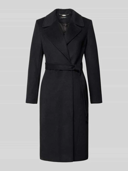 Zdjęcie produktu płaszcz w kroju regular fit z mieszanka wełny z domieszka wełny i kaszmiru Lauren Ralph Lauren Czarny