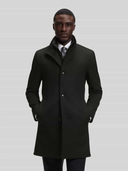 Zdjęcie produktu Płaszcz w kroju slim fit z dodatkiem wiskozy model 'H-Hyde-SU' Boss Czarny