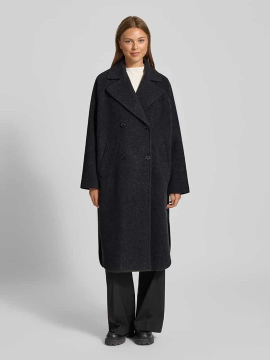 Zdjęcie produktu Płaszcz wełniany o kroju oversized z kołnierzem z połami Marc O'Polo Antracytowy