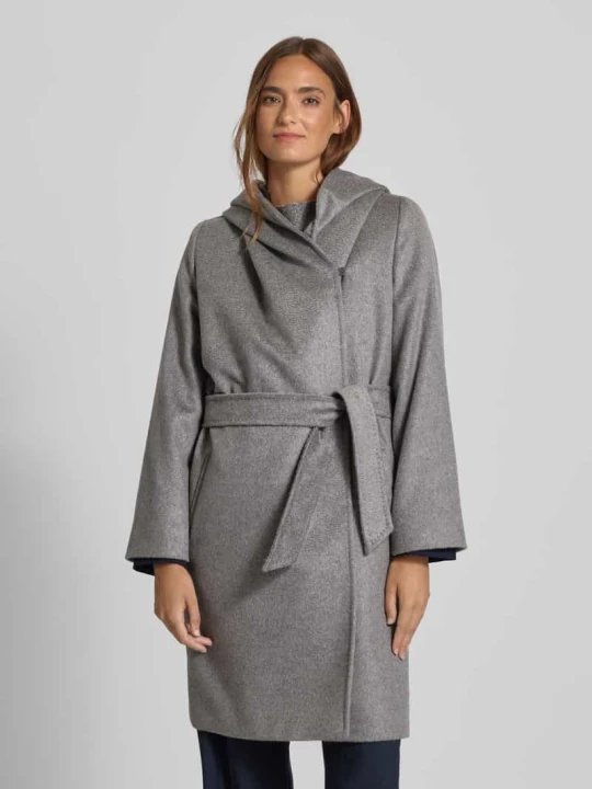 Zdjęcie produktu Płaszcz wełniany o kroju regular fit z czystej, żywej wełny model ‘NEWMANG’ Max Mara Średnioszary melanż
