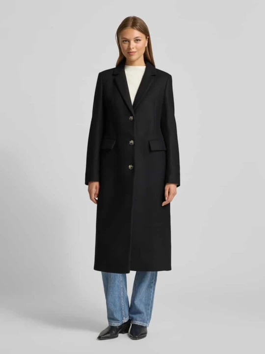 Zdjęcie produktu Płaszcz wełniany o kroju regular fit z domieszką kaszmiru Tommy Hilfiger czarny