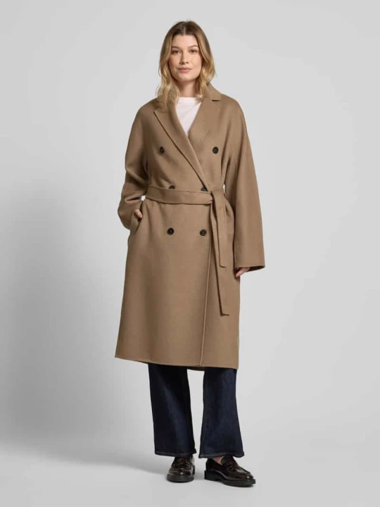 Zdjęcie produktu Płaszcz wełniany o kroju regular fit z dwustronnej mieszanki wełny Marc O'Polo Camel