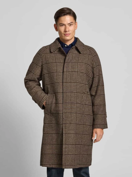 Zdjęcie produktu Płaszcz wełniany o kroju relaxed fit z krytą listwą guzikową Tommy Hilfiger Średniobrązowy