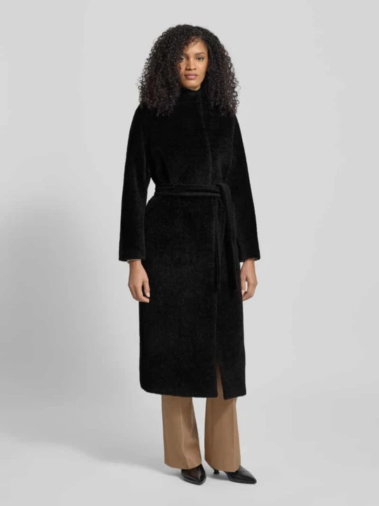Zdjęcie produktu Płaszcz wełniany z mieszanki wełny z alpaki model ‘FERITO’ Max Mara Czarny
