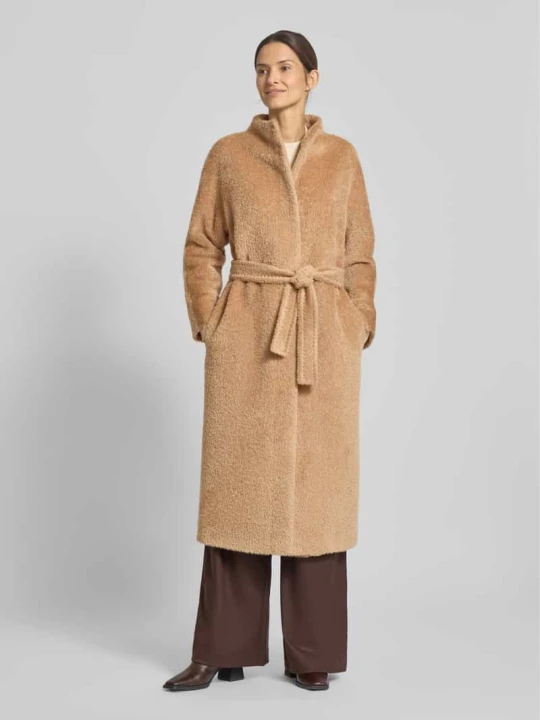 Zdjęcie produktu Płaszcz wełniany z mieszanki wełny z alpaki model ‘FERITO’ Max Mara Camel