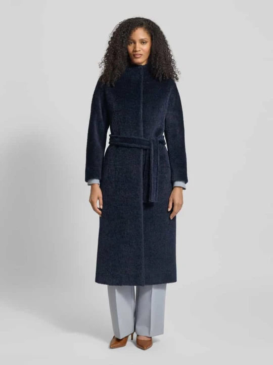 Zdjęcie produktu Płaszcz wełniany z mieszanki wełny z alpaki model ‘FERITO’ Max Mara Granatowy