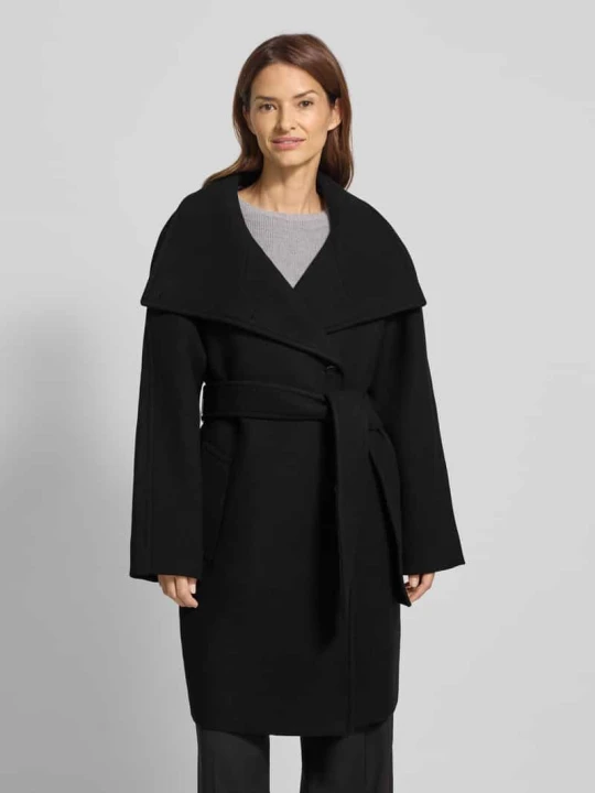 Zdjęcie produktu Płaszcz wełniany ze stójką Calvin Klein Czarny