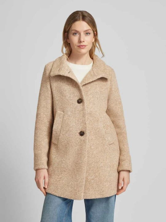 Zdjęcie produktu Płaszcz wełniany ze stójką Fuchs Schmitt Camel melanż