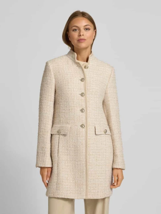 Zdjęcie produktu Płaszcz z dodatkiem wiskozy i cekinowym obszyciem White Label Beżowy
