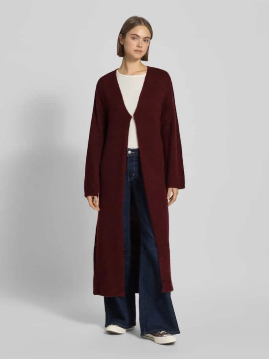Zdjęcie produktu Kardigan o kroju relaxed fit z domieszką wełny z alpaki Gina Tricot Bordowy