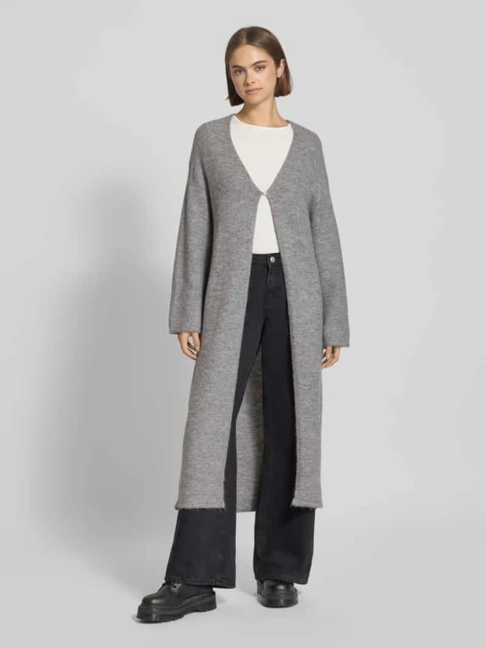 Zdjęcie produktu Kardigan o kroju relaxed fit z domieszką wełny z alpaki Gina Tricot Średnioszary melanż