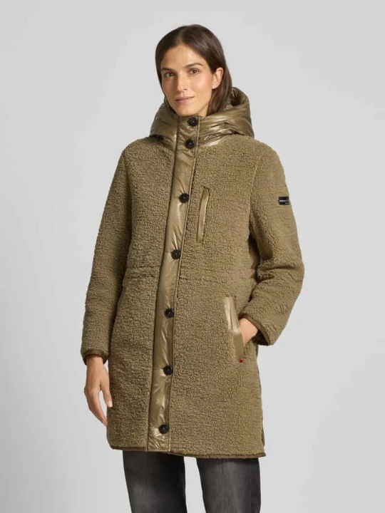 Zdjęcie produktu Płaszcz teddy z kapturem i kieszeniami wpuszczanymi model 'HAZEL' Frieda & Freddies Khaki