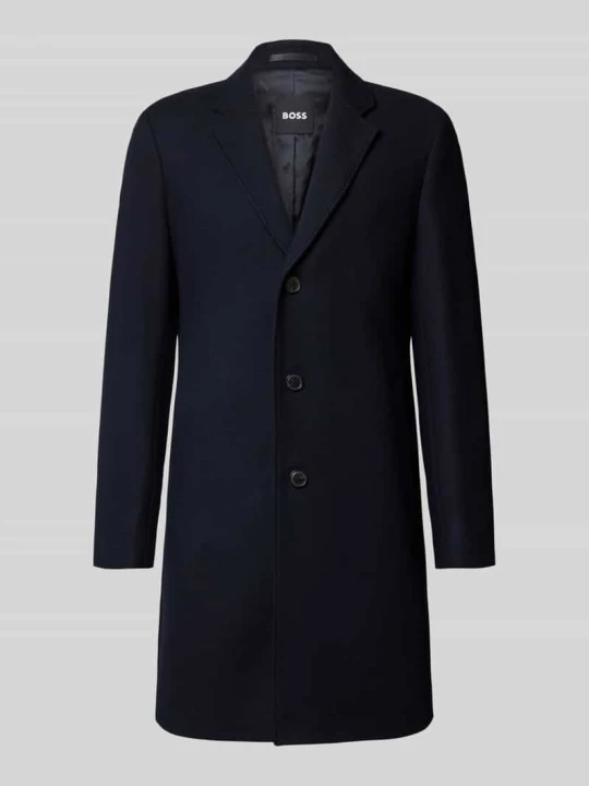 Zdjęcie produktu Płaszcz krój slim fit z mieszanki wełny model 'Hyde' Boss Granatowy