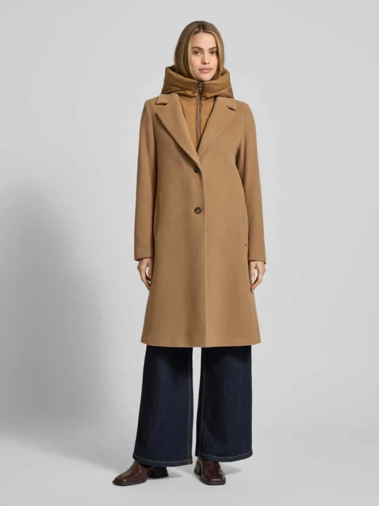 Zdjęcie produktu Płaszcz wełniany krój regular fit z domieszką kaszmiru model „MIRA” CINQUE Camel