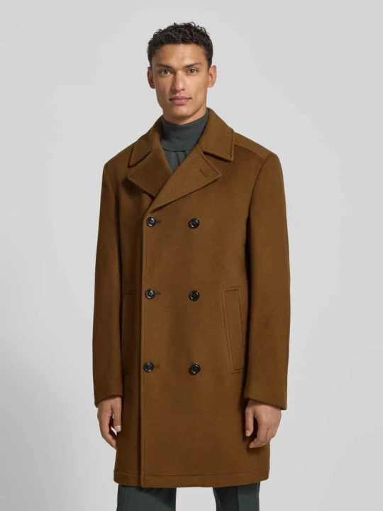 Zdjęcie produktu Płaszcz krój regular fit z mieszanki wełny, model „BEALE” JOOP! Koniakowy