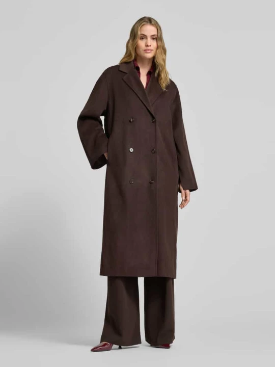 Zdjęcie produktu Płaszcz z mieszanki wełny - wyselekcjonowany przez Anouk Yve Style Icon Collection Ciemnobrązowy