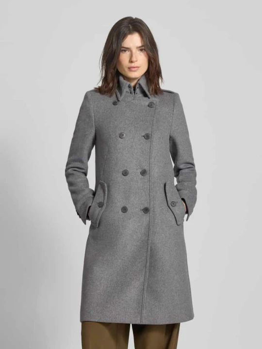 Zdjęcie produktu Płaszcz o kroju regular fit z mieszanki wełny model „HARLESTON” Drykorn Ciemnoszary melanż