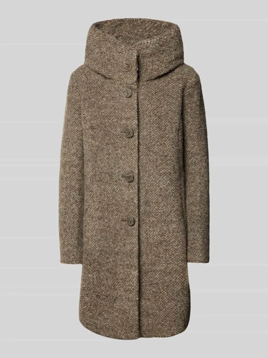 Zdjęcie produktu Płaszcz z listwą guzikową model 'STELLA' Milo Coats Ciemnobrązowy