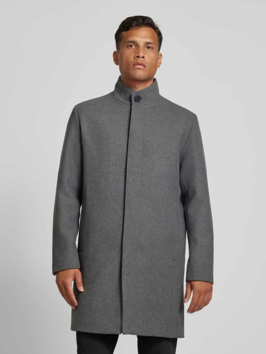 Zdjęcie produktu Płaszcz z mieszanki wełny model ‘WILSON’ Jack&Jones Jasnoszary