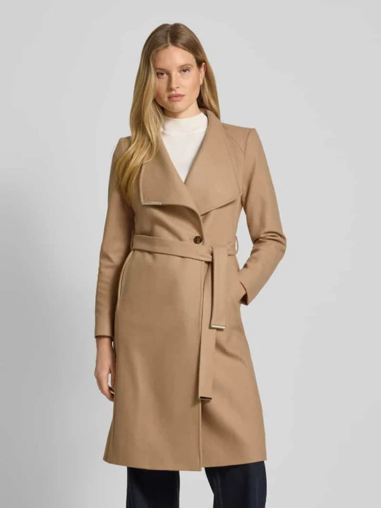 Zdjęcie produktu Płaszcz z mieszanki wełny z domieszką kaszmiru model ‘ROSE’ Ted Baker Piaskowy
