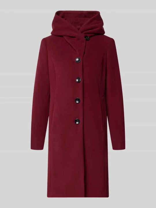 Zdjęcie produktu Płaszcz z mieszanki żywej wełny z dodatkiem kaszmiru model 'Bella' Milo Coats Bordowy