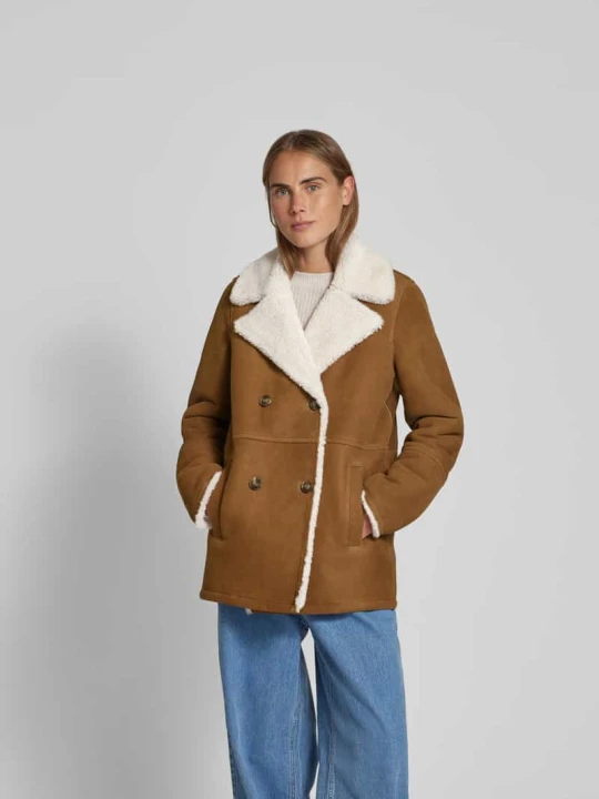 Zdjęcie produktu Płaszcz z naturalnej skóry Yves Salomon Camel