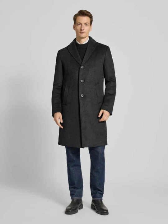 Zdjęcie produktu Płaszcz z wpuszczanymi kieszeniami model ‘MANFRED’ CG - Club of Gents Srebrny